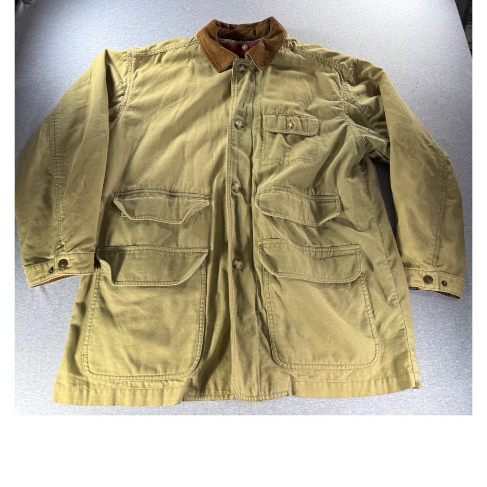 Vintage Authentic Imports Field Coat Mens Large Leather Collar Southwestern Tan